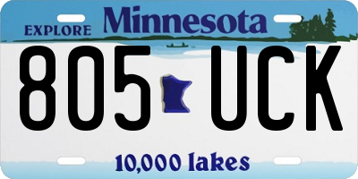MN license plate 805UCK