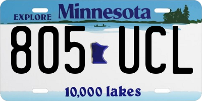 MN license plate 805UCL