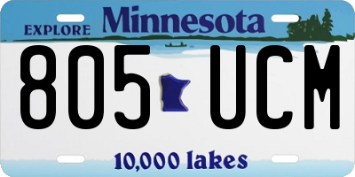 MN license plate 805UCM