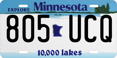 MN license plate 805UCQ