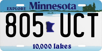 MN license plate 805UCT