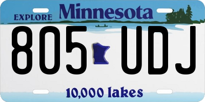 MN license plate 805UDJ