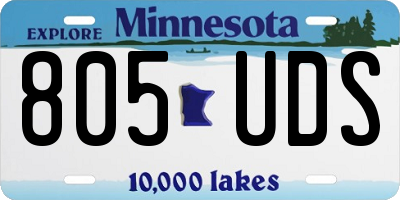 MN license plate 805UDS