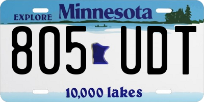 MN license plate 805UDT