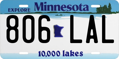 MN license plate 806LAL