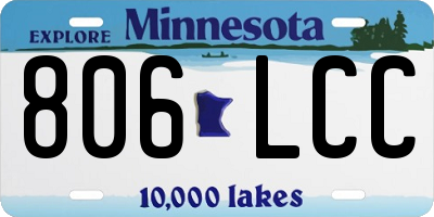 MN license plate 806LCC