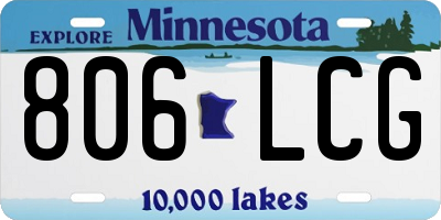 MN license plate 806LCG