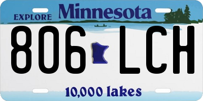 MN license plate 806LCH