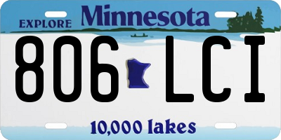 MN license plate 806LCI