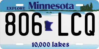 MN license plate 806LCQ