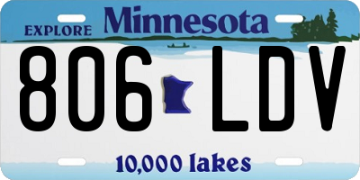 MN license plate 806LDV