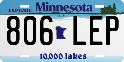 MN license plate 806LEP