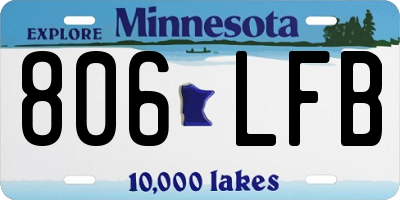 MN license plate 806LFB