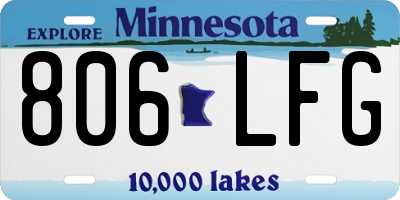 MN license plate 806LFG