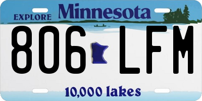 MN license plate 806LFM
