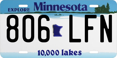MN license plate 806LFN