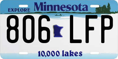 MN license plate 806LFP