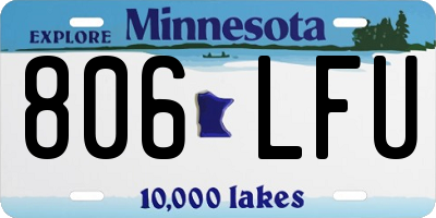 MN license plate 806LFU