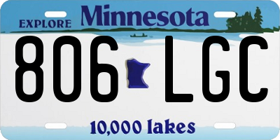 MN license plate 806LGC
