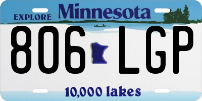 MN license plate 806LGP