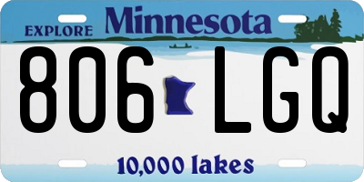 MN license plate 806LGQ