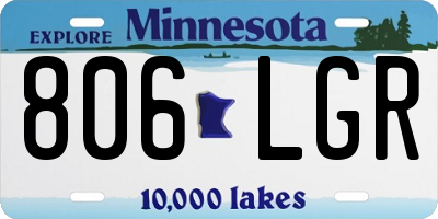 MN license plate 806LGR