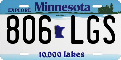 MN license plate 806LGS