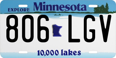 MN license plate 806LGV