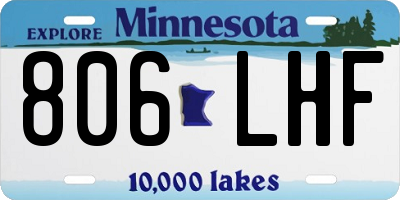 MN license plate 806LHF