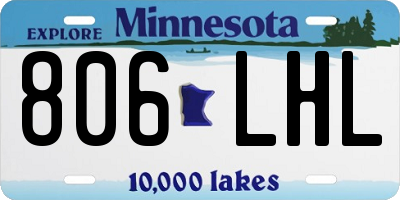 MN license plate 806LHL