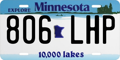 MN license plate 806LHP