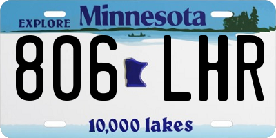 MN license plate 806LHR