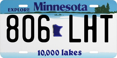 MN license plate 806LHT