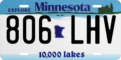 MN license plate 806LHV