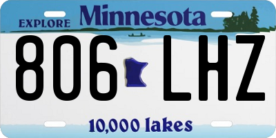 MN license plate 806LHZ