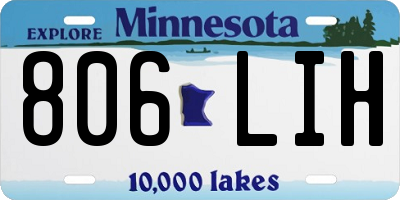 MN license plate 806LIH
