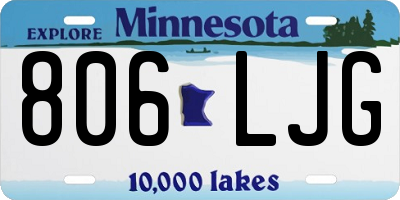 MN license plate 806LJG