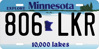 MN license plate 806LKR