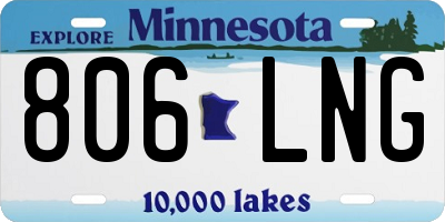 MN license plate 806LNG
