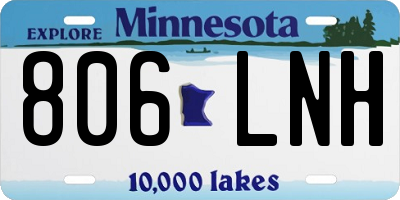 MN license plate 806LNH