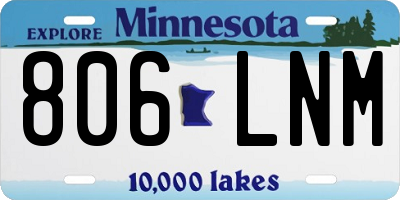 MN license plate 806LNM
