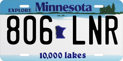MN license plate 806LNR