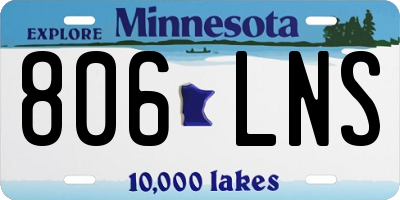 MN license plate 806LNS