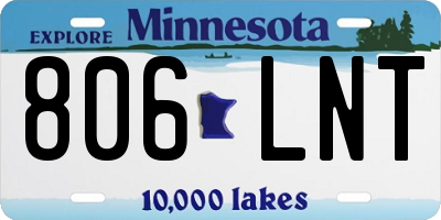 MN license plate 806LNT
