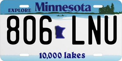 MN license plate 806LNU