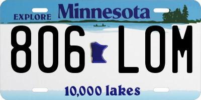 MN license plate 806LOM