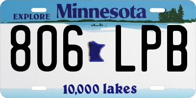 MN license plate 806LPB