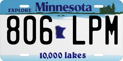 MN license plate 806LPM