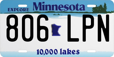 MN license plate 806LPN