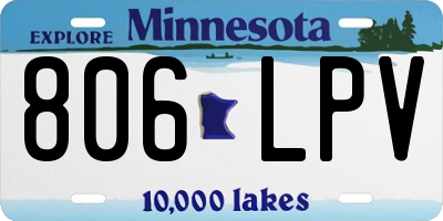 MN license plate 806LPV